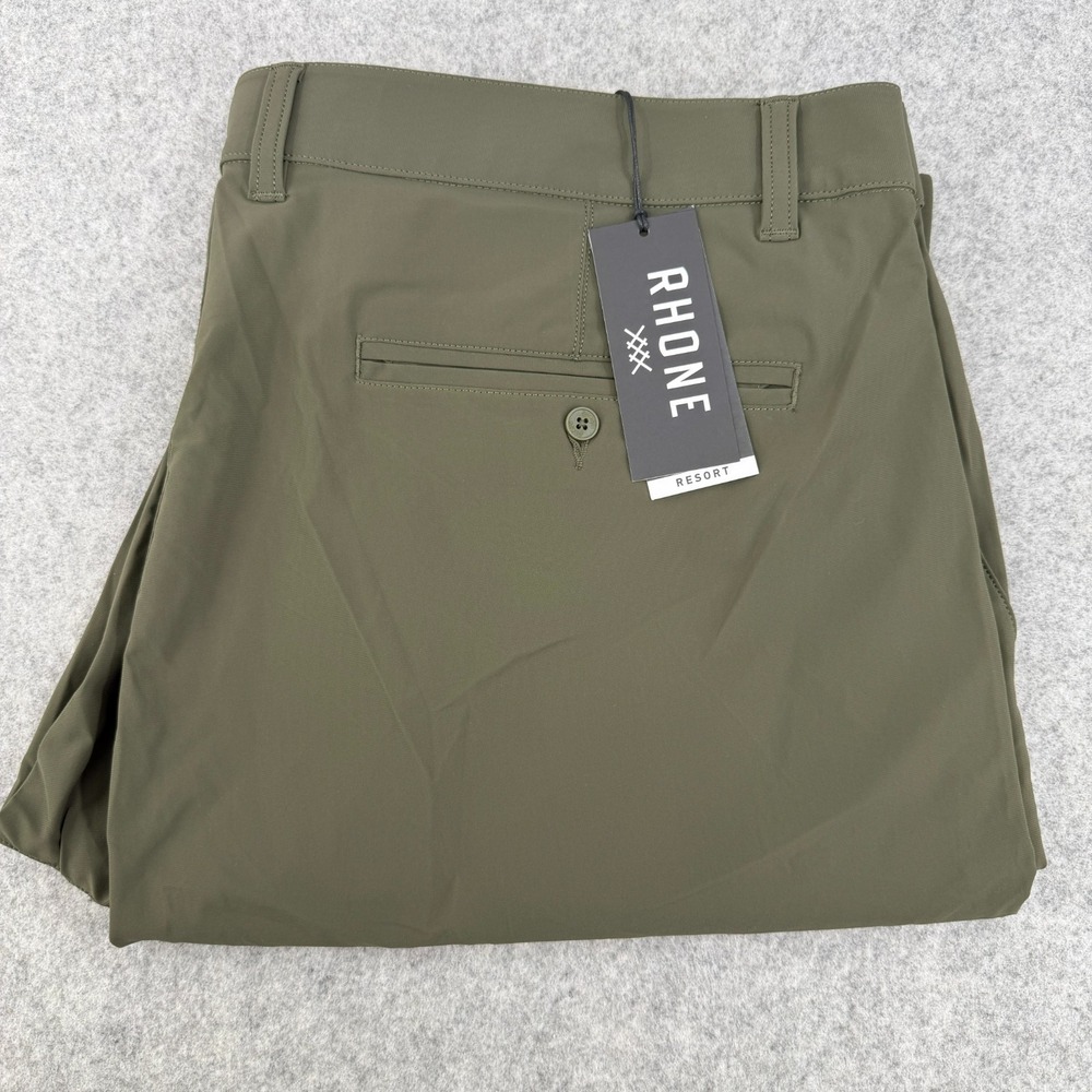 New Rhone Men's Resort Slim Fit Pant 40 Green Stretch Quick Dry UPF 50+ 138$